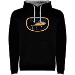 Kruskis SU1067060258C074 Толстовка с капюшоном Fresh Tuna Two-Colour Черный Black / Grey 3XL