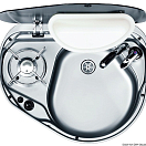 Hob and right sink w/tilted glas lid, 50.804.20