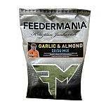 Feedermania F0101049 50/50 Mix 800g Прикормка с чесноком и миндалем Зеленый Natural
