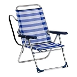 Alco 677ALFSH-0056 стул Aluminum Beach Positions With Strap Голубой Multicolor