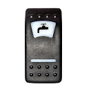 Купить Клавиша выключателя "Водяная система" TMC 008-039908 из чёрного пластика 7ft.ru в интернет магазине Семь Футов