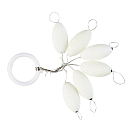 Купить Daiwa PE384919 Oval Autoblock S Бусины Белая  White 7 x 14 mm  7ft.ru в интернет магазине Семь Футов