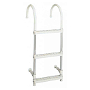 Купить Forniture nautiche italiane 3030325 Алюминий 5 Шаги Лестница Silver / White 135 x 32 cm 7ft.ru в интернет магазине Семь Футов