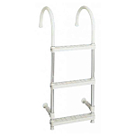 Forniture nautiche italiane 3030325 Алюминий 5 Шаги Лестница Silver / White 135 x 32 cm
