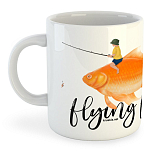 Kruskis 42611K190 Flying Fish Кружка 325ml Оранжевый White 325 ml (11 oz) 