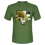 Mikado UMH-019-XL Футболка с коротким рукавом Carp Bite Зеленый Green XL