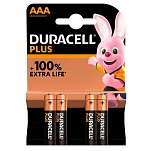 Duracell LCPLUSLR03_K4 Plus AAA LR03 Щелочные батареи 4 единицы Черный Black / Orange