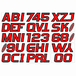 Trac outdoors 328-REBLK700 Series 700 Регистрационное письмо Красный Red / Black