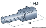 Разъем водонепроницаемый MTA серии Seal 2.8 1-контактный тип "папа" 53 x 16.5 мм 5 шт, Osculati 14.235.20