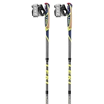 Leki 65125821-105 столбы Micro Flash Carbon Бежевый  Violettblue / Stone Grey / Neonyellow 105 cm