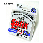 Sufix 13SUS21FC50C50H Super 21 SOC Фторуглерод 50 m Бесцветный Clear 0.500 mm 