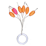Garbolino GOTAE0150-3OR Эластичный протектор Оранжевый Orange / Pink 3 