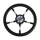 Рулевое колесо RIVA RSL обод черный, спицы серебряные д. 320 мм Volanti Luisi VN732022-01