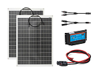 Полный комплект солнечной системы: 2 модуля мощностью 130 Вт, вкл. VICTRON ШИМ-контроллер