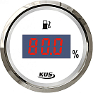 Купить Цифровой указатель уровня топлива KUS WS KY20101 Ø52мм 12/24В IP67 0-190Ом 0-100% белый/нержавейка 7ft.ru в интернет магазине Семь Футов