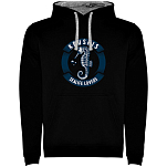 Kruskis SU1067050258C056 Толстовка с капюшоном Seahorse Two-Colour Черный Black / Grey 2XL