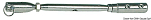 Талреп с тросовым наконечником на зажимных винтах из нержавеющей стали 5 - 6 мм, Osculati 07.190.06