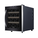 Винный шкаф термоэлектрический Libhof Amateur AM-12 Black 340х510х468мм на 12 бутылок черный с белой подсветкой