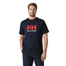 Купить Helly hansen 30396_597-L Футболка с коротким рукавом Logo 2.0 Navy L 7ft.ru в интернет магазине Семь Футов