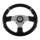 Рулевое колесо NISIDA обод черный, спицы серебряные д. 320 мм Volanti Luisi VN13201