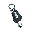Barton marine 7800131 275kg 5 mm Одинарный поворотный шкив с канатной опорой Black 20 x 67 mm