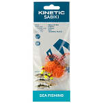 Kinetic F135-186-045 Sabiki TrollFly Мягкая Приманка Для Троллинга 3/0 Фиолетовый Orange / Pink