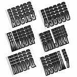 Hardline products 328-SIBKG300 набор букв и цифр Series 300 Серебристый Silver / Black 76.2 mm