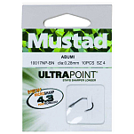 Mustad 13111 Abumi 10017NP BN Крюк Серебристый  Black Nickel (10 Hooks) 4 