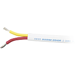 Ancor 639-124910 Marine Grade Защитный дуплексный плоский кабель из луженой меди 18/2 30.4 m Бесцветный White