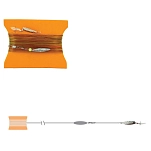 Expert predator 23550 связанный крючок Bolentino Seabass 100 m 0.500 mm Оранжевый Silver / Clear