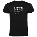 Купить Kruskis CA65500102K043 Футболка с коротким рукавом Shut Up And Fish Черный Black S 7ft.ru в интернет магазине Семь Футов