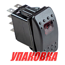 Переключатель трехпозиционный ON-ON-ON 12 В/20А 8Р с подсветкой 2-х положений (упаковка из 10 шт.) AES.Co 4620136055451_pkg_10
