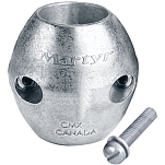 Martyr anodes 194-CMX08 Анод из оцинкованного вала с Allen Винт Серебристый Silver 44.45 mm