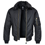 Brandit 3175-2-4XL Куртка MA2 Fur Collar Черный  Black 4XL