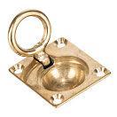 Кольцо-тяга / полированная латунь / 45 x 38 мм