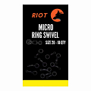 Купить Riot RTMRS20 Micro Вертлюги с кольцом  Black 20 7ft.ru в интернет магазине Семь Футов