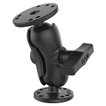 Ram mounts RAM-101U-B C Размер короткий. две круглые пластины. универсальное двойное шаровое крепление Серебристый Black