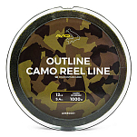 Avid carp A0630003 Outline Camo Карповая Ловля 1000 M Зеленый Camo 0.370 mm 