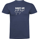 Купить Kruskis CA65500486K043 Футболка с коротким рукавом Shut up And Fish Голубой Denim Blue XL 7ft.ru в интернет магазине Семь Футов