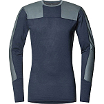 Haglöfs 605089-4XA-XL Базовый слой с длинным рукавом Natural Blend Tech Голубой Tarn Blue / Steel Blue XL