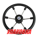 Рулевое колесо LEADER TANEGUM черный обод серебряные спицы д. 360 мм (упаковка из 6 шт.) Volanti Luisi VN7360-01_pkg_6