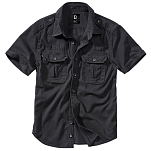 Brandit 4024-2-3XL Рубашка с коротким рукавом Vintage Черный Black 3XL