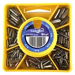Kamasaki 54140-230 разделенная свинцовая дробь Styl Maxi Set Grey 0.3-0.5-0.7-1-1.5-2.1 g
