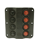 Купить Seachoice 50-12321 Led Switch Panel 4 Gang Черный  Black 7ft.ru в интернет магазине Семь Футов