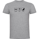 Купить Kruskis CA65500258S100 Футболка с коротким рукавом Sleep Eat And Sail Серый Heather Grey M 7ft.ru в интернет магазине Семь Футов
