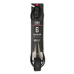 Лиш страховочный для SUP-досок Ocean & earth Premium One-XT lp60xt-black-6 1850x7мм ремешок 38мм с мягкой подкладкой черный