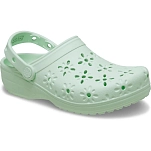 Crocs 210927-3yh-m5/w7 Деревянные башмаки Classic Floral Cut Out Jade Tint 35x25x15 EU 37