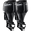 Спарка из 2 моторов Suzuki DF250APX, черные 2xDF250APX