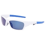Nike nkdz7379-5715100 Солнцезащитные очки Jolt M Dz7379 White 25x12x10 Blue Mirror/CAT3