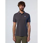 North sails 692452-0936-XXL Поло с короткими рукавами Collar W Striped In Contrast Серый Iron Grey 2XL